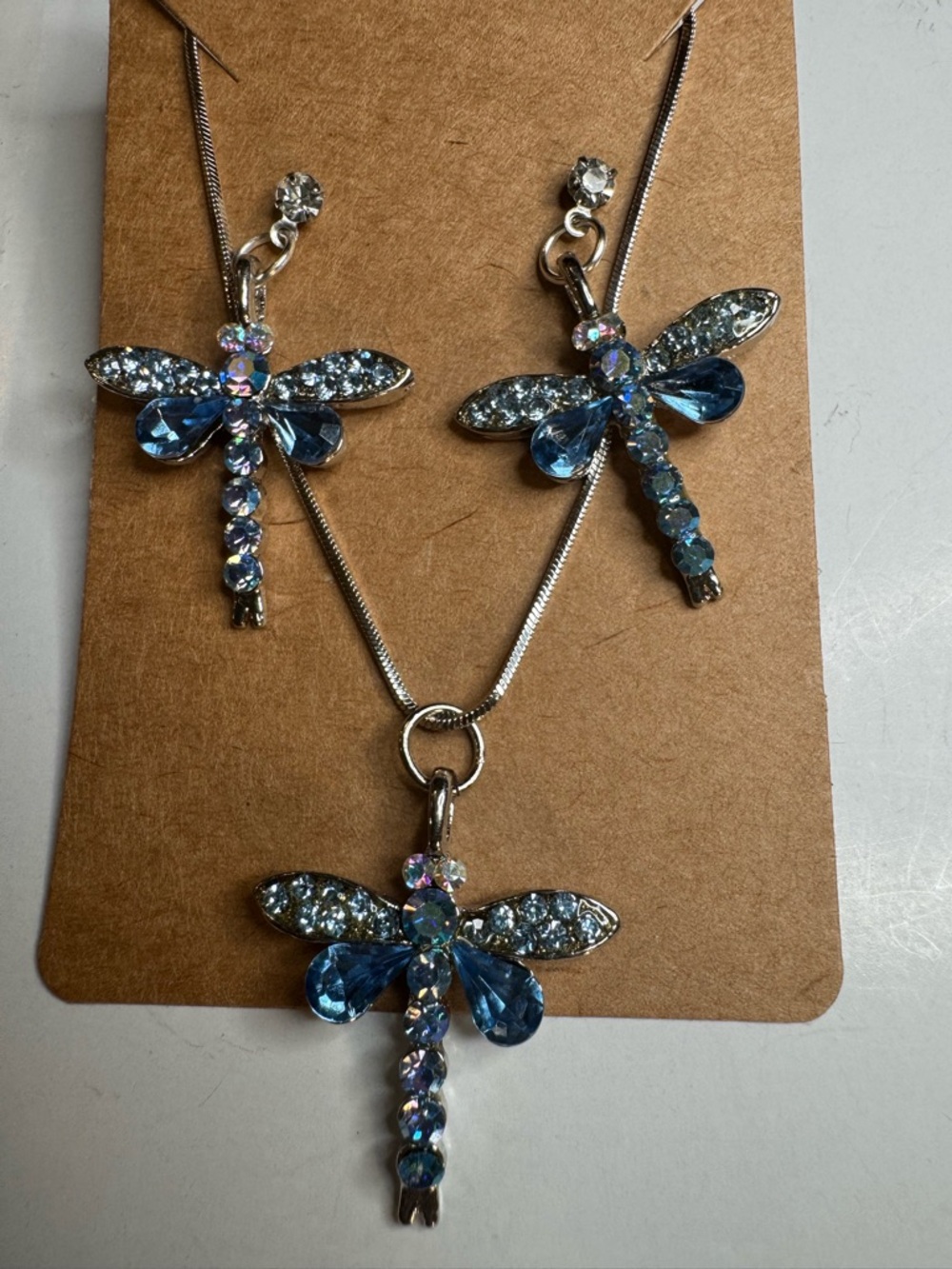 New Dragonfly earrings necklace set